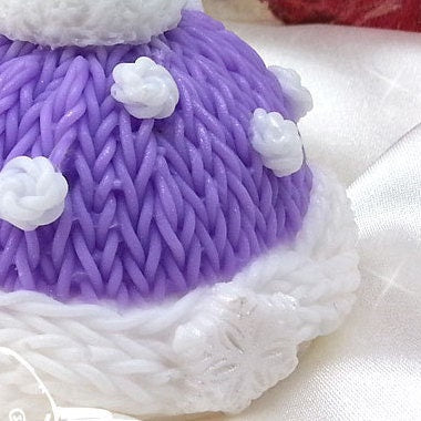 Knitted hat silicone mold for soap making