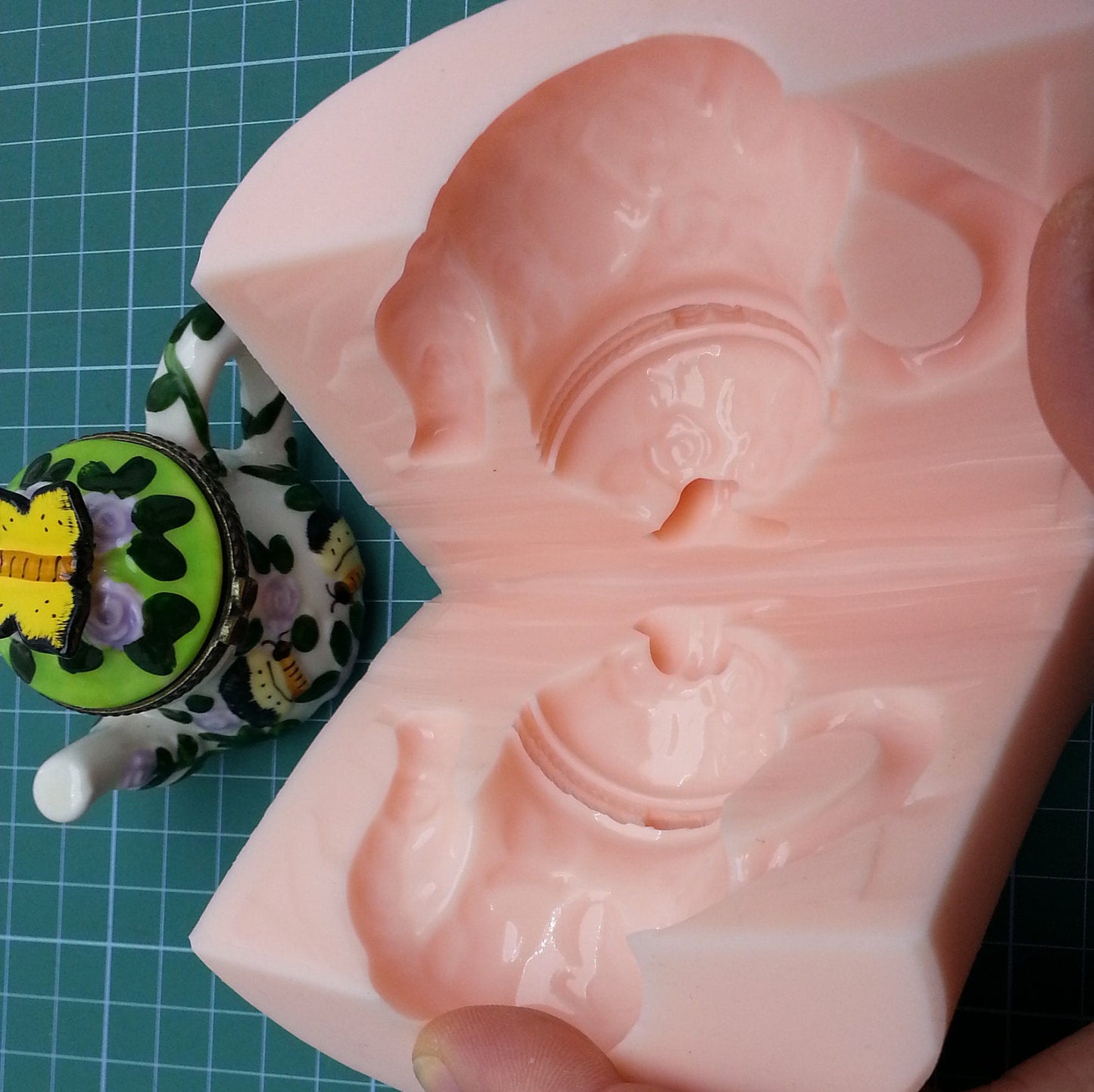 Porcelain teapot silicone mold for soap making