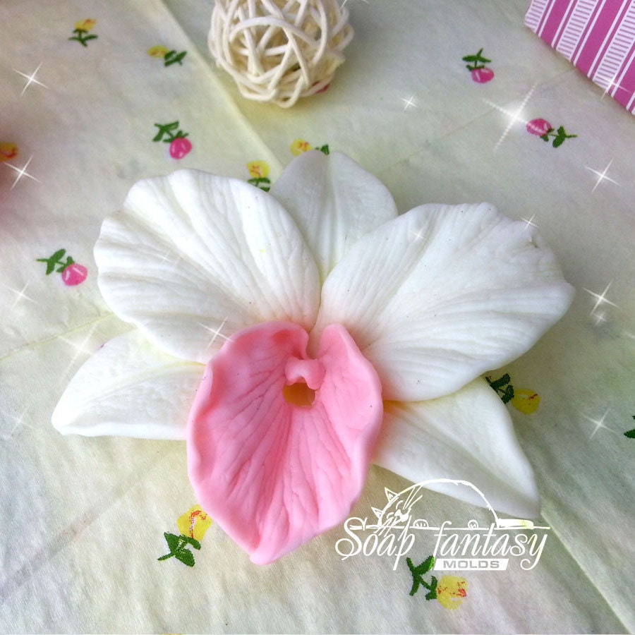 Orchid flower silicone mold for soap making
