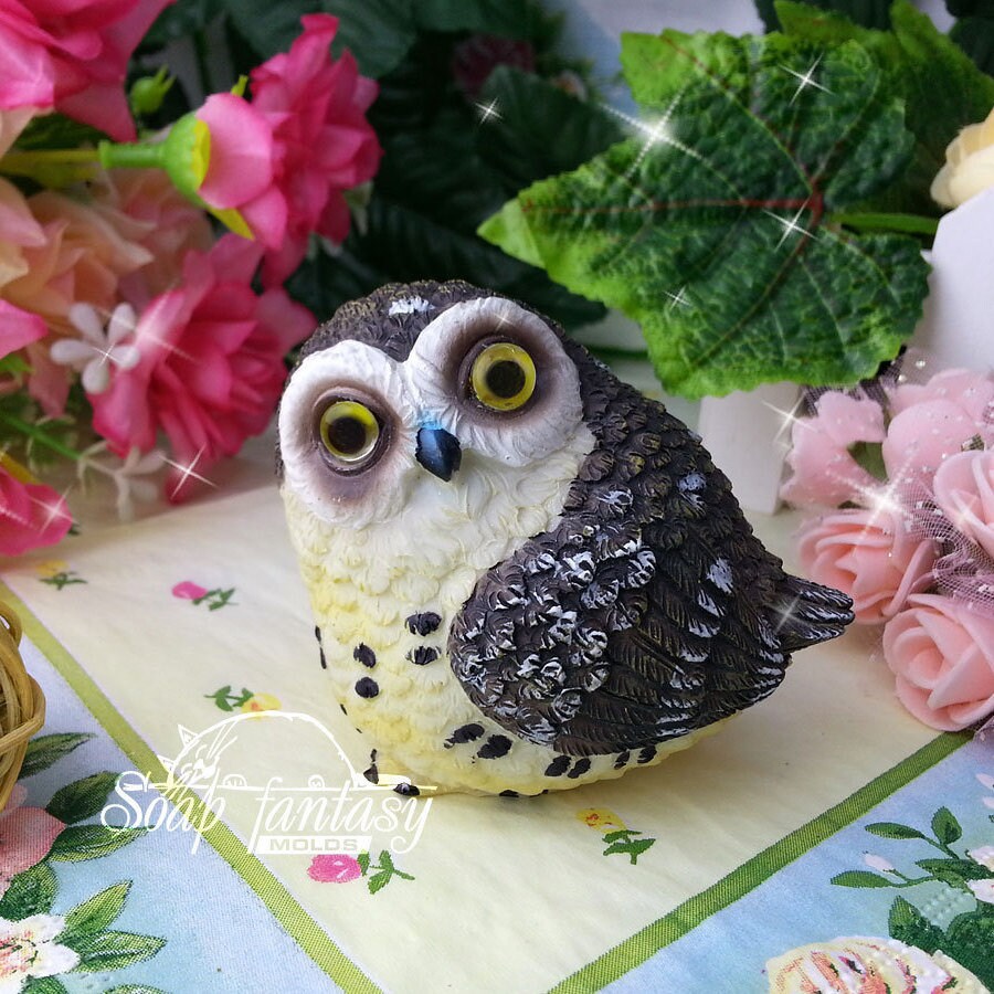 Funny Owl silicone mold for soap making