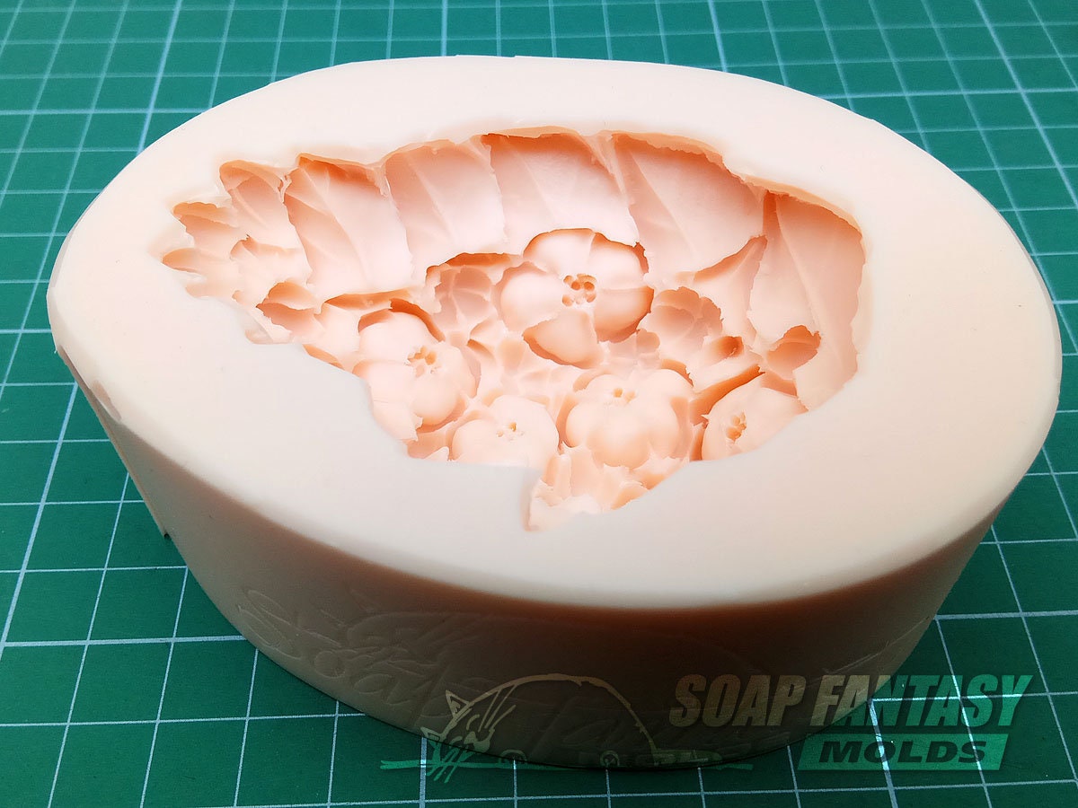 Blossom apple twig silicone mold for soap making