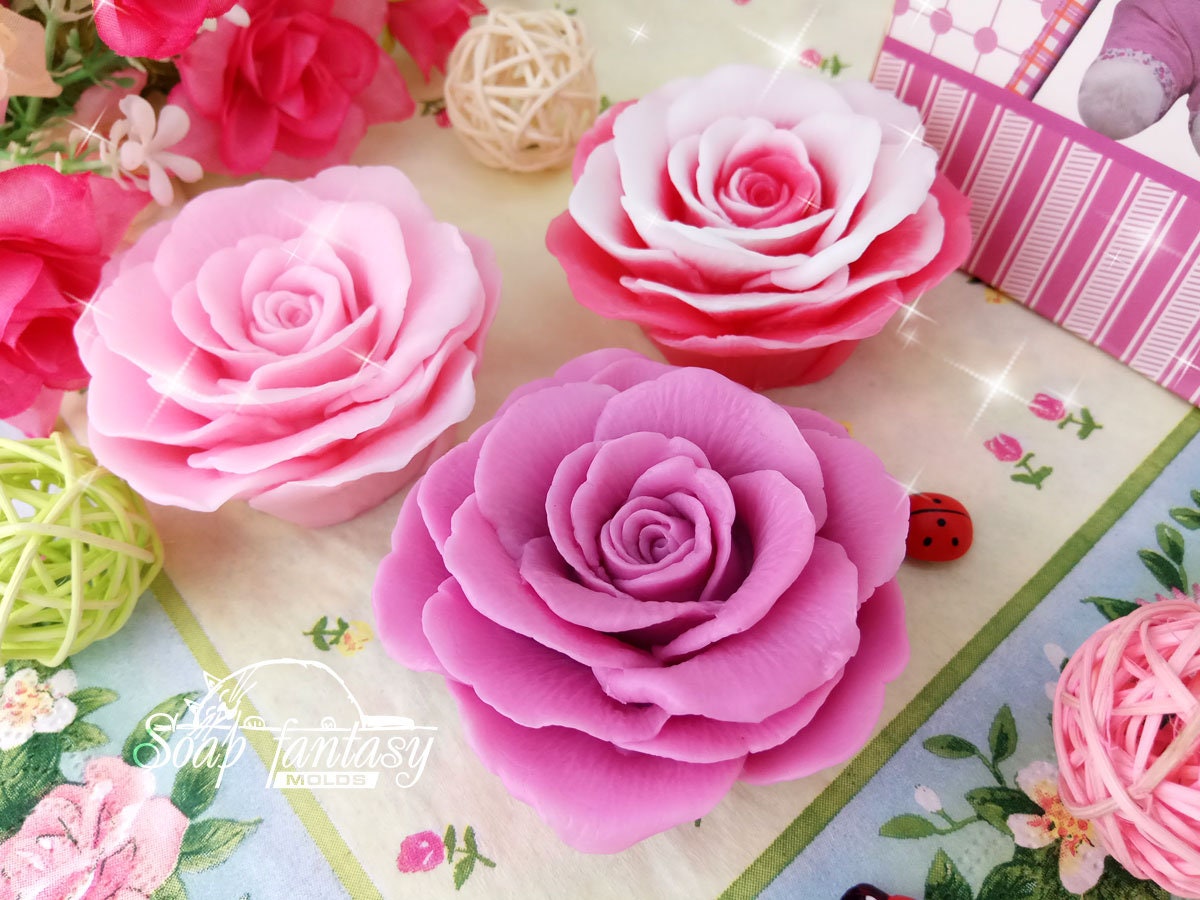 Rose "Freedom" silicone mold for soap making