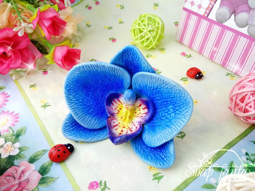 Orchid phalaenopsis flower silicone mold for soap making