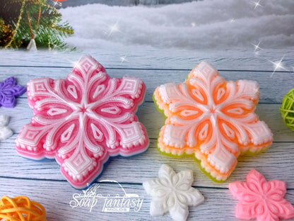 Fairy snowflake silicone mold for soap making