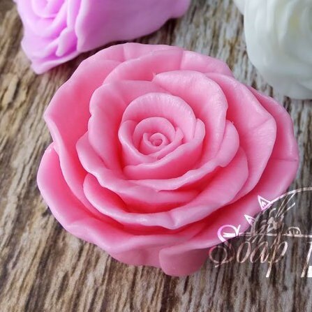 Half opened rosebud "Freedom" silicone mold for soap making