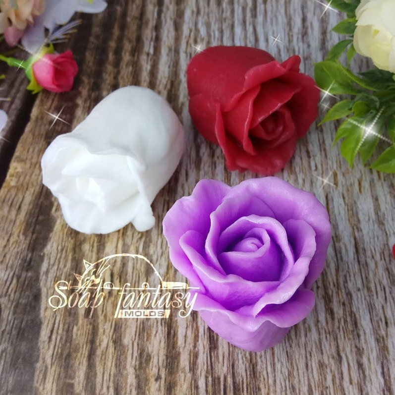 Rose "Black Magic" silicone mold for soap making