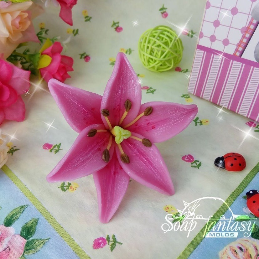Tender lily (tiny) flower silicone mold for soap making