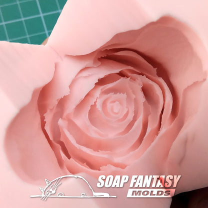 Half opened rosebud "Freedom" silicone mold for soap making