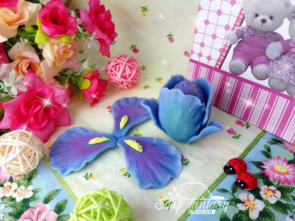 Tender irises flower silicone mold for soap making