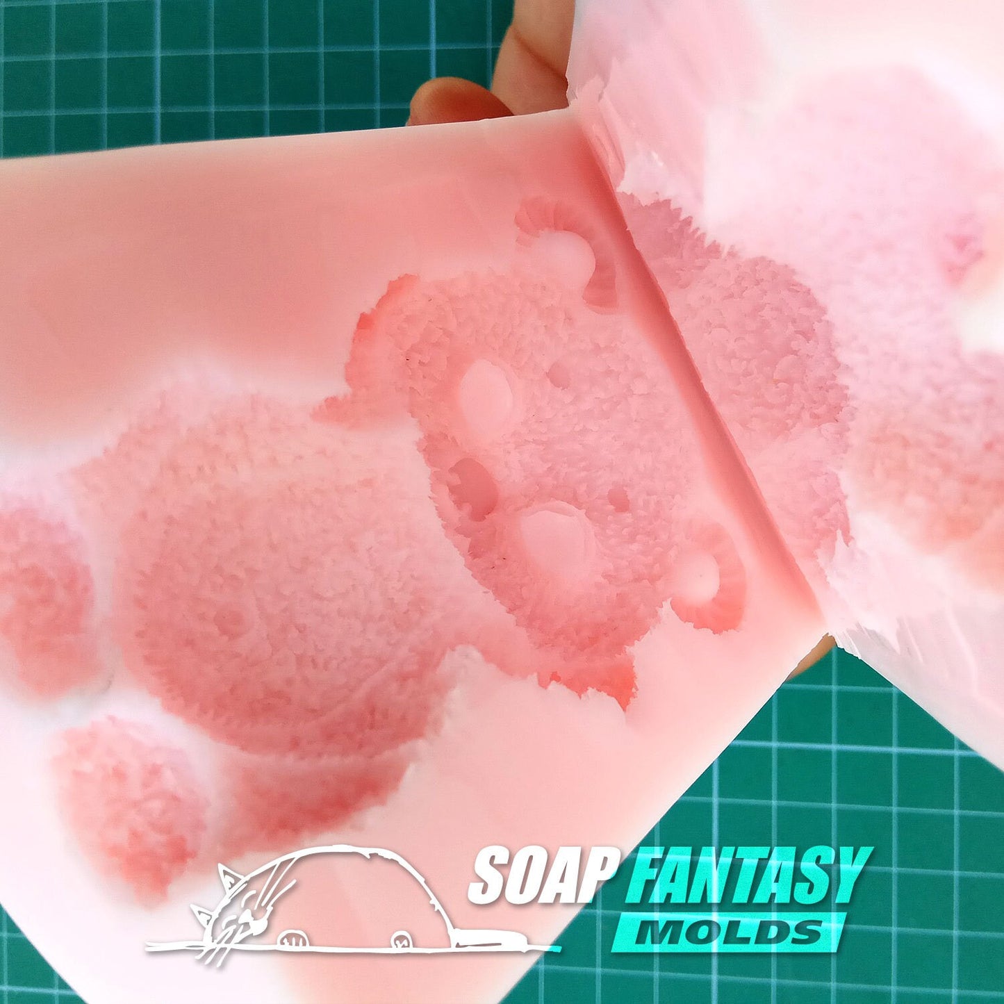 Cute Teddy Bear silicone mold for soap making