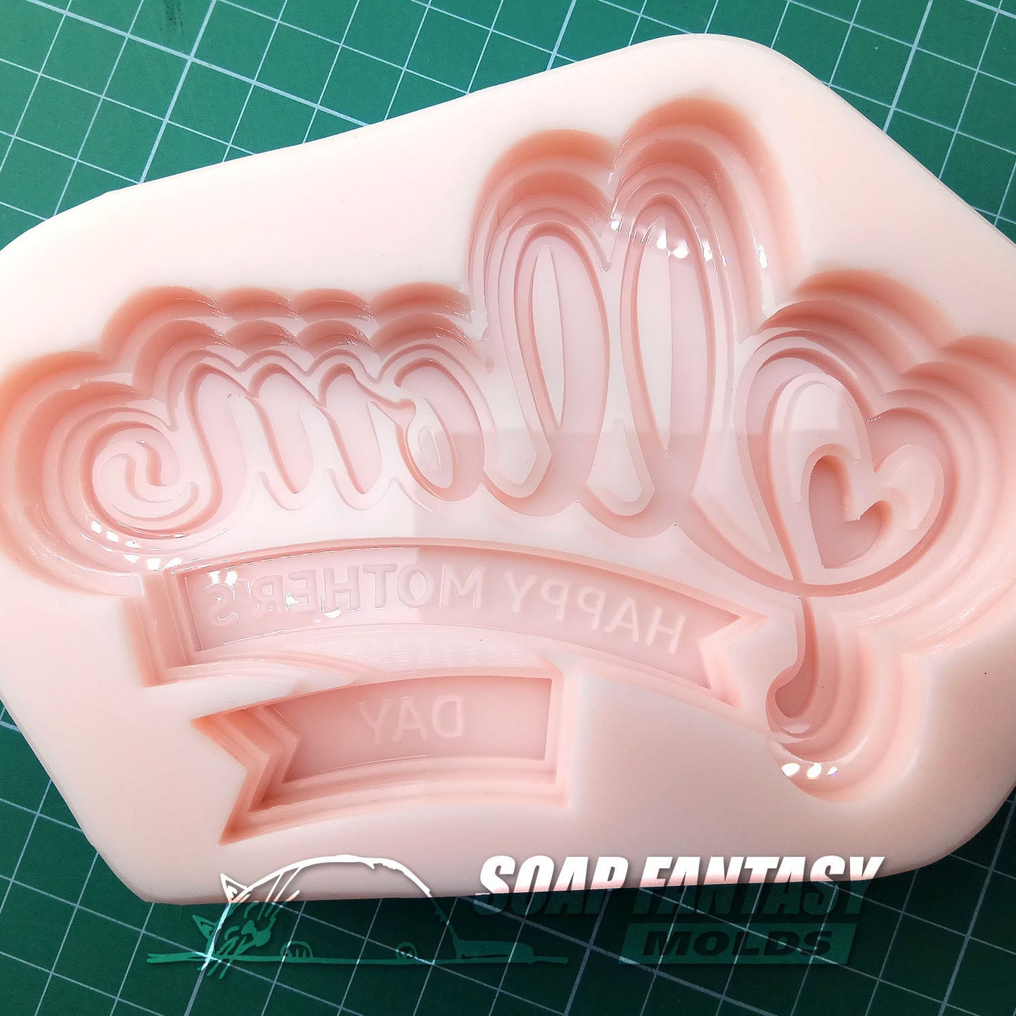 Happy Mother's Day best wishes "Love Mom" silicone mold for soap making