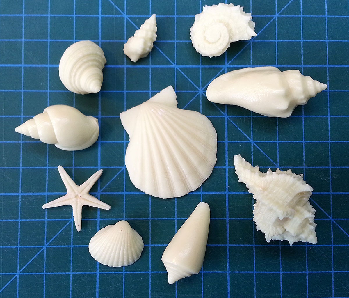 Seashell mini set silicone mold for soap making