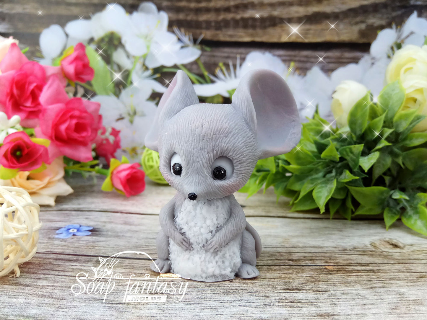Cute mouse silicone mold for soap making