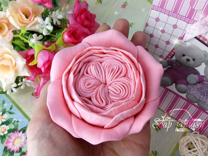 Big Austin rose silicone mold for soap making