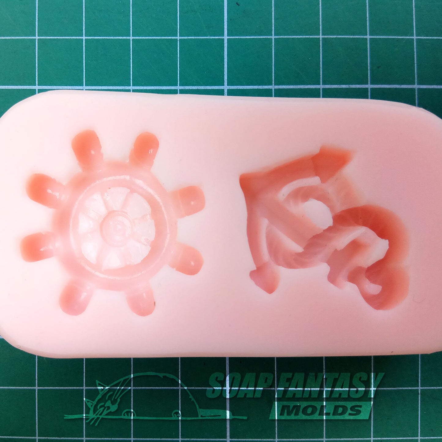 Anchor & Ship steering wheel (mini) silicone mold for soap making