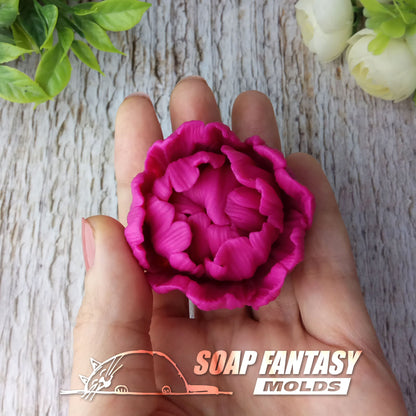 Peony bud "Sarah Bernhardt" silicone mold for soap making