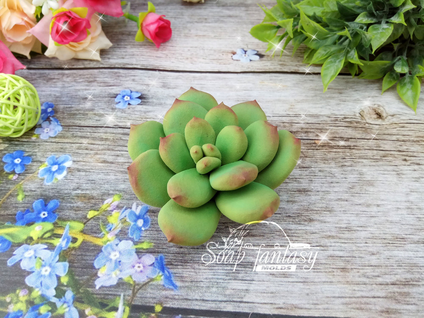 Succulent #2 silicone mold for soap making