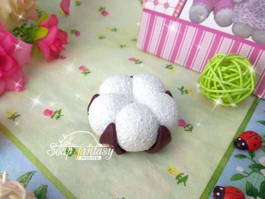 Cotton boll silicone mold for soap making