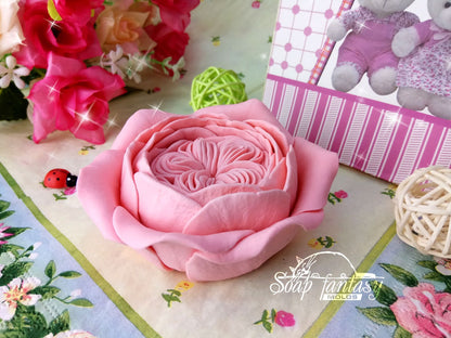 Big Austin rose silicone mold for soap making