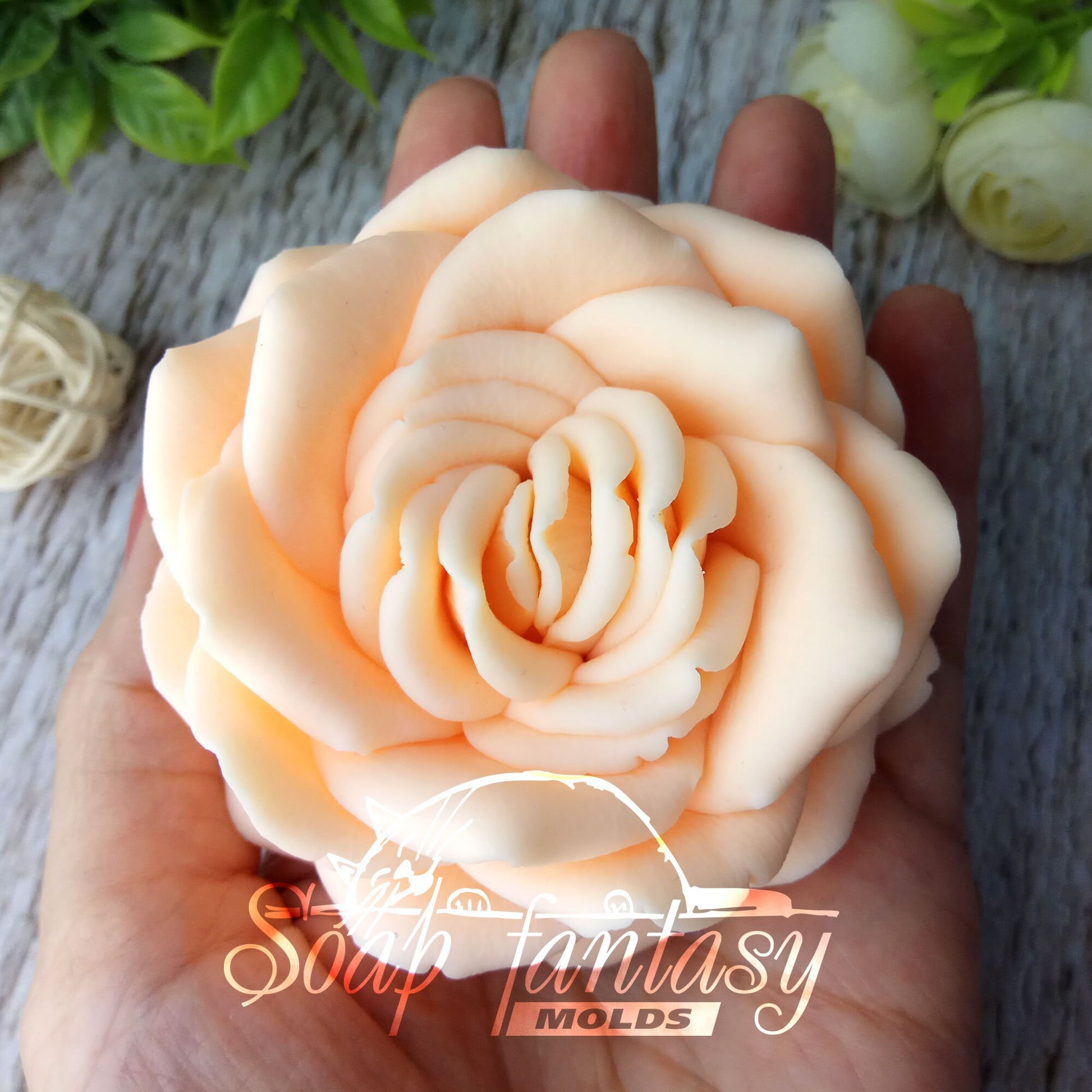 Big rose "Vendela" flowersilicone mold (mould) for soap making and candle making