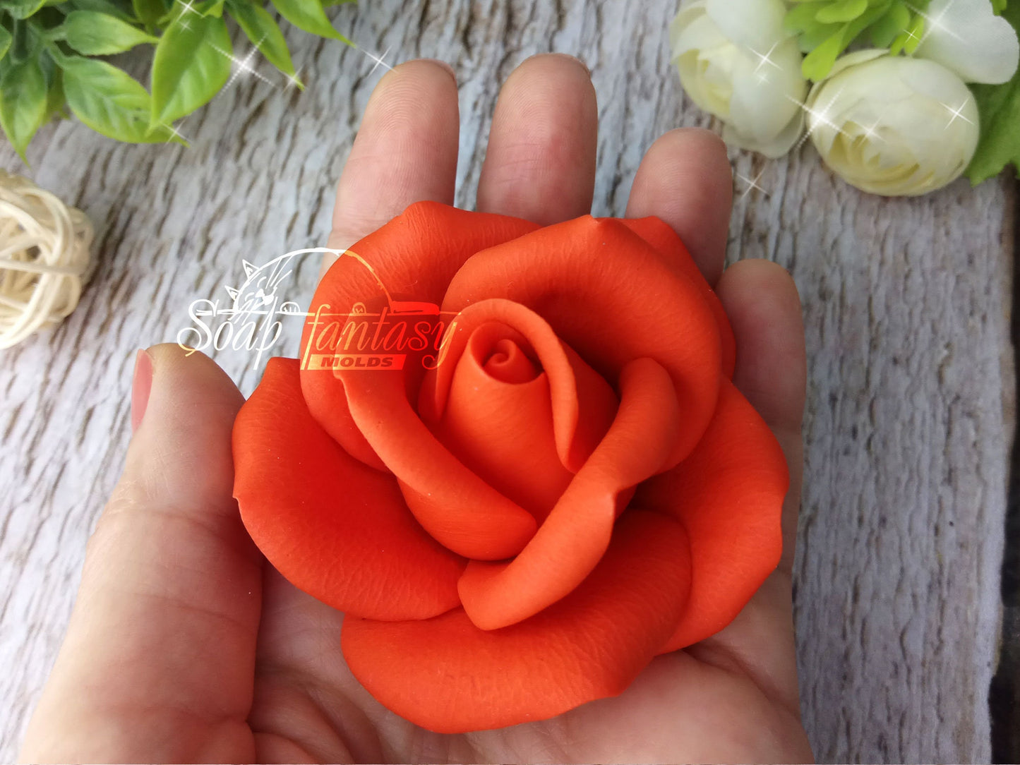 Rose "Red gold" silicone mold for soap making