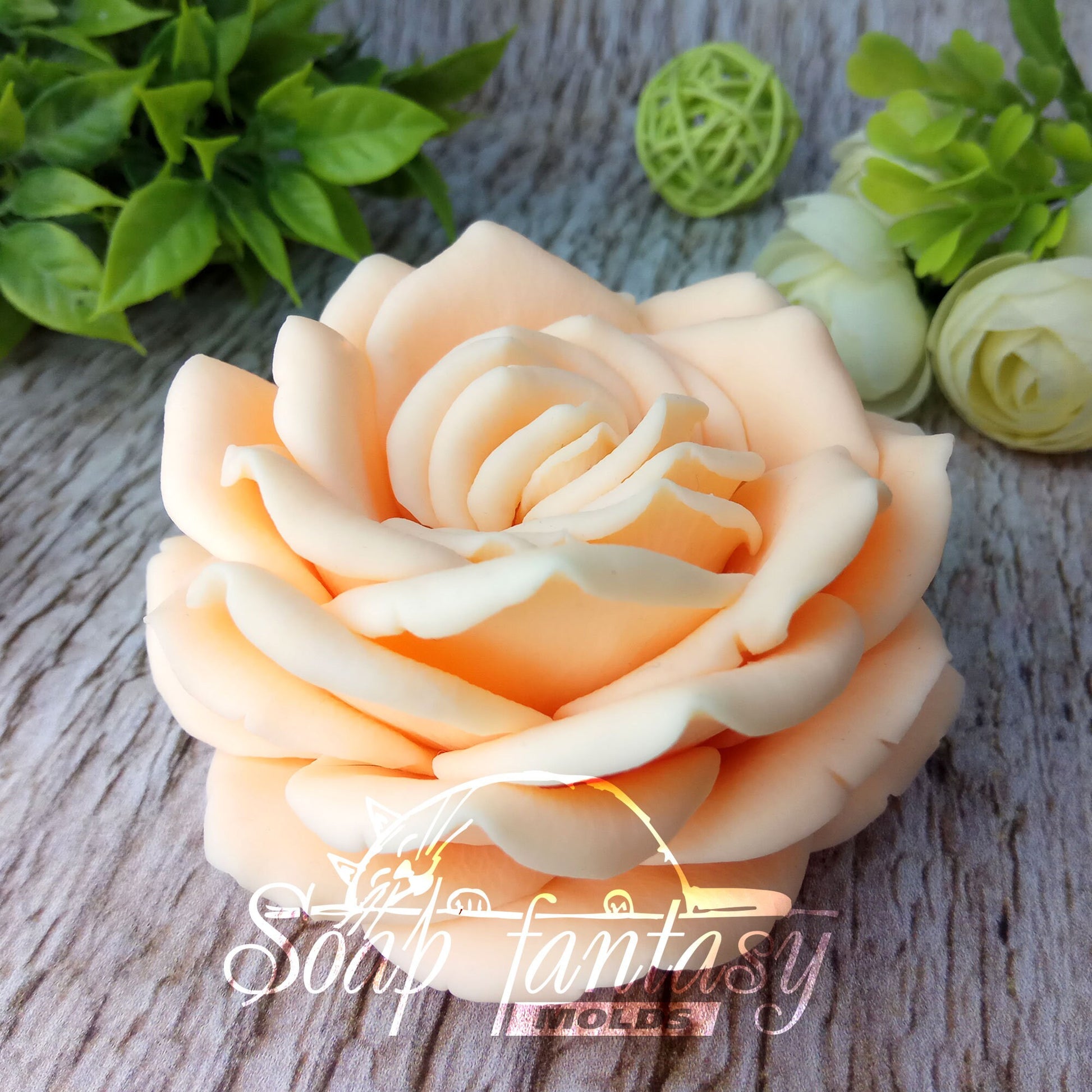 Big rose "Vendela" flowersilicone mold (mould) for soap making and candle making