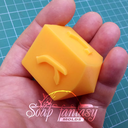Dreidel for Hanukkah silicone mold for soap making