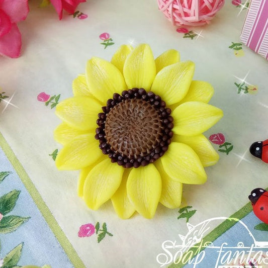 Sunflower (mini) silicone mold (mould) for soap making and candle making