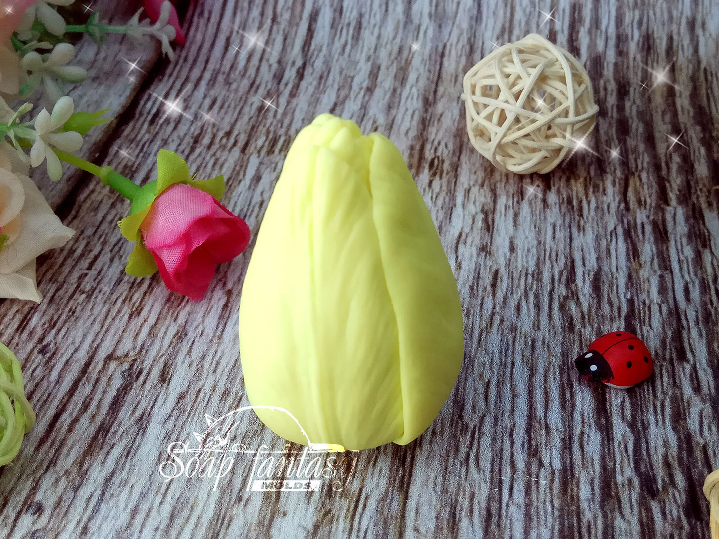 Tulip Sweetheart bud silicone mold for soap making