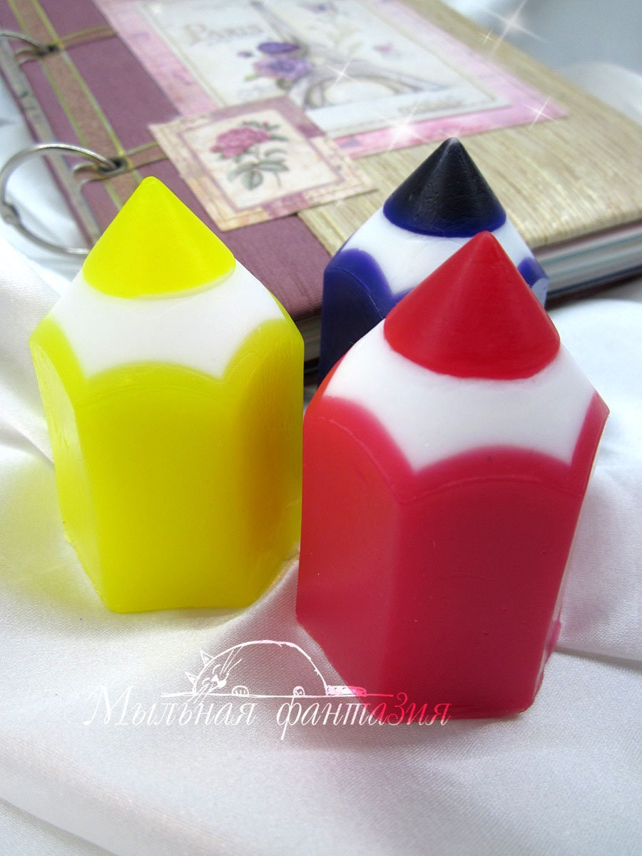Pencil silicone mold for soap making