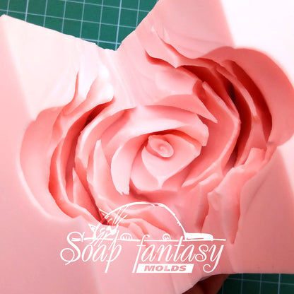Medium rose "Velvet night" silicone mold for soap making