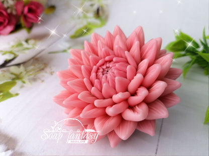 Chrysanthemum "Elissa" silicone mold for soap making