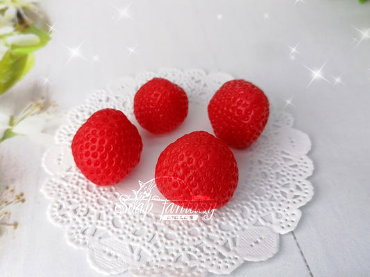 Medium strawberries silicone mold for soap making