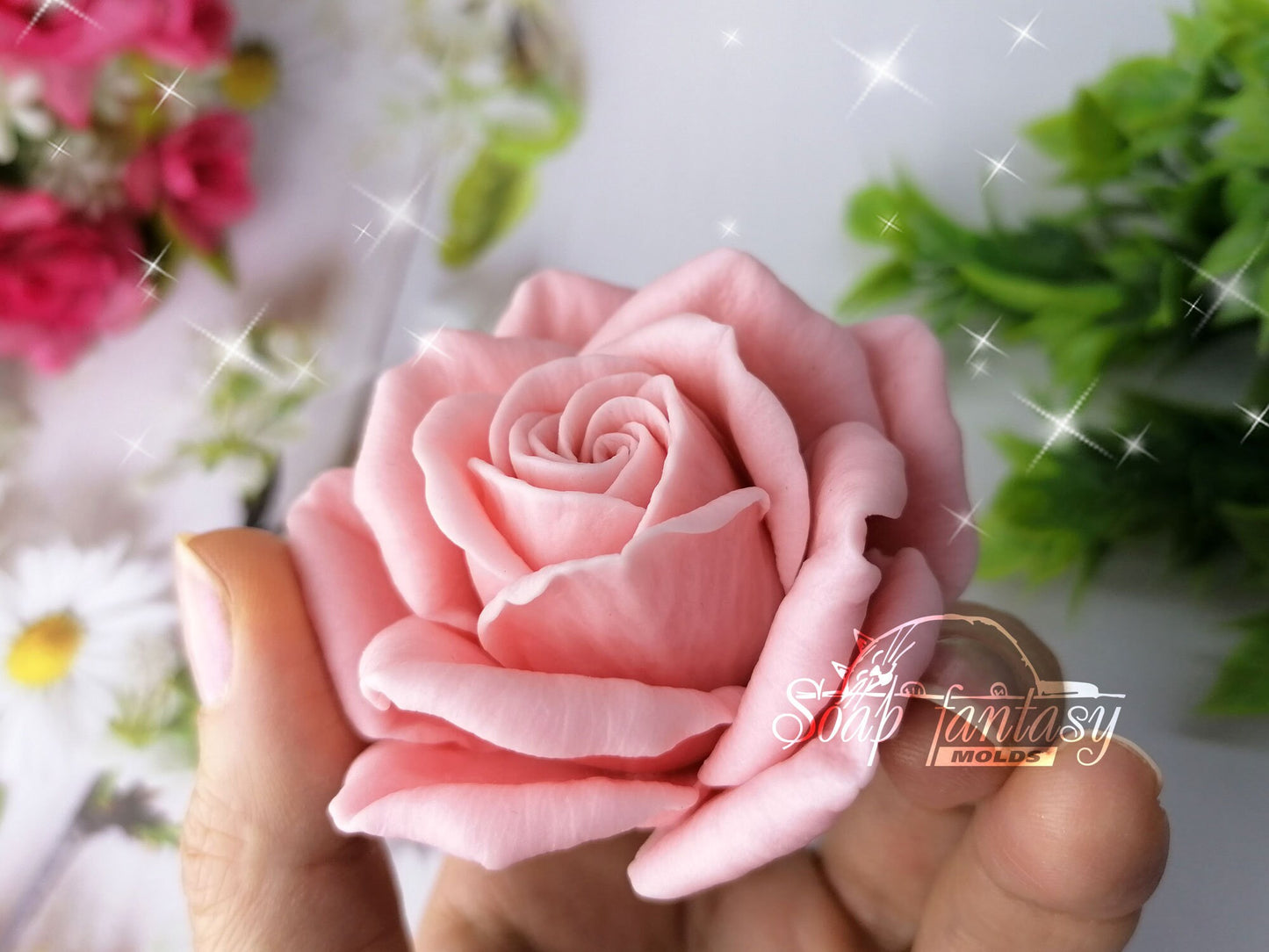 Rose "Alice" silicone mold for soap making