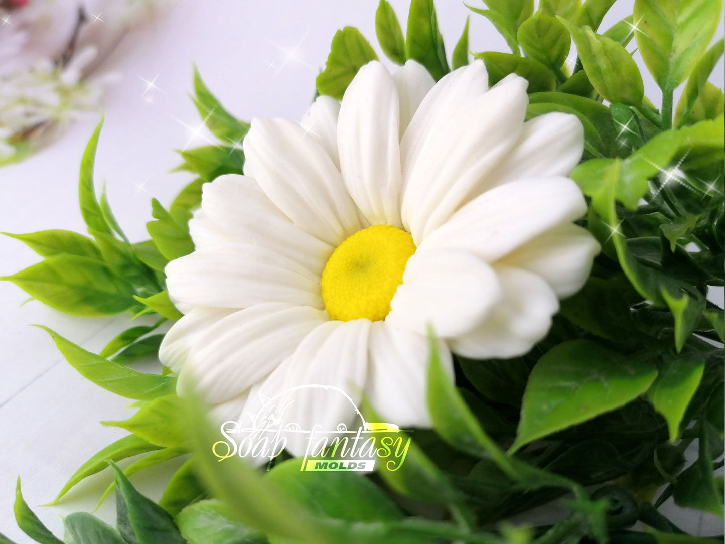 Chrysanthemum daisy bloom silicone mold for soap making