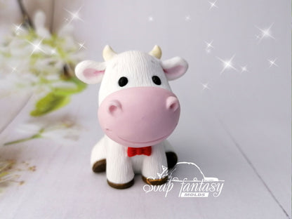 Funny little bull silicone mold for soap making