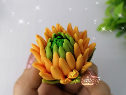 Chrysanthemum needle bud silicone mold for soap making