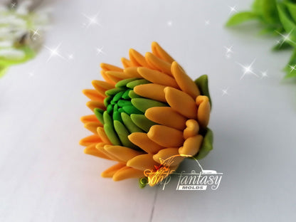 Chrysanthemum needle bud silicone mold for soap making