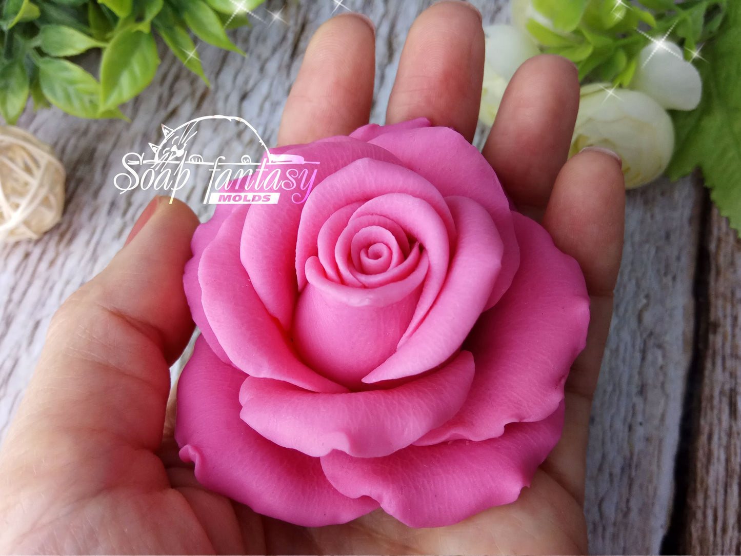 Rose "Flamingo" silicone mold for soap making