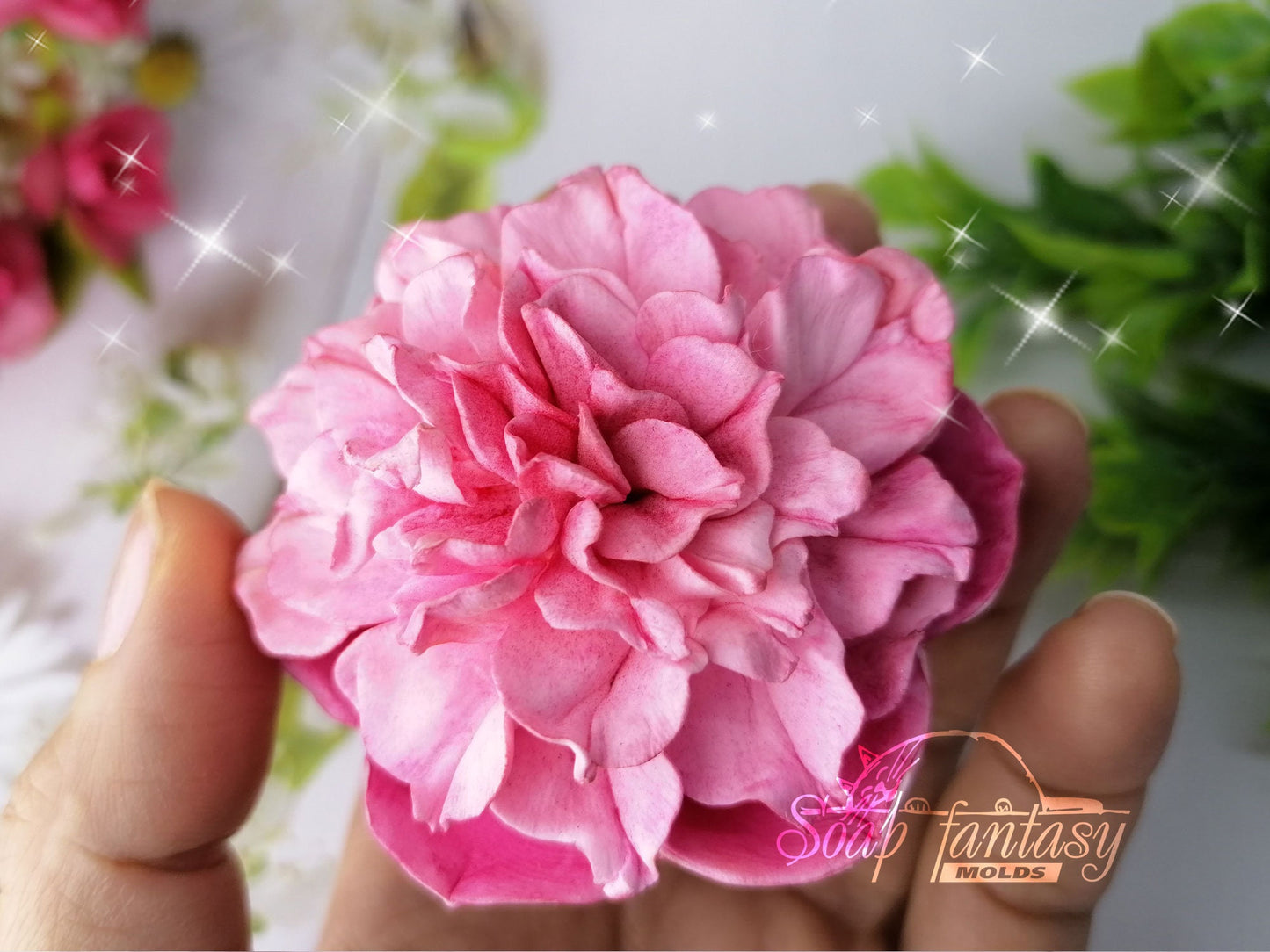 Peony "Evening Dream" silicone mold for soap making