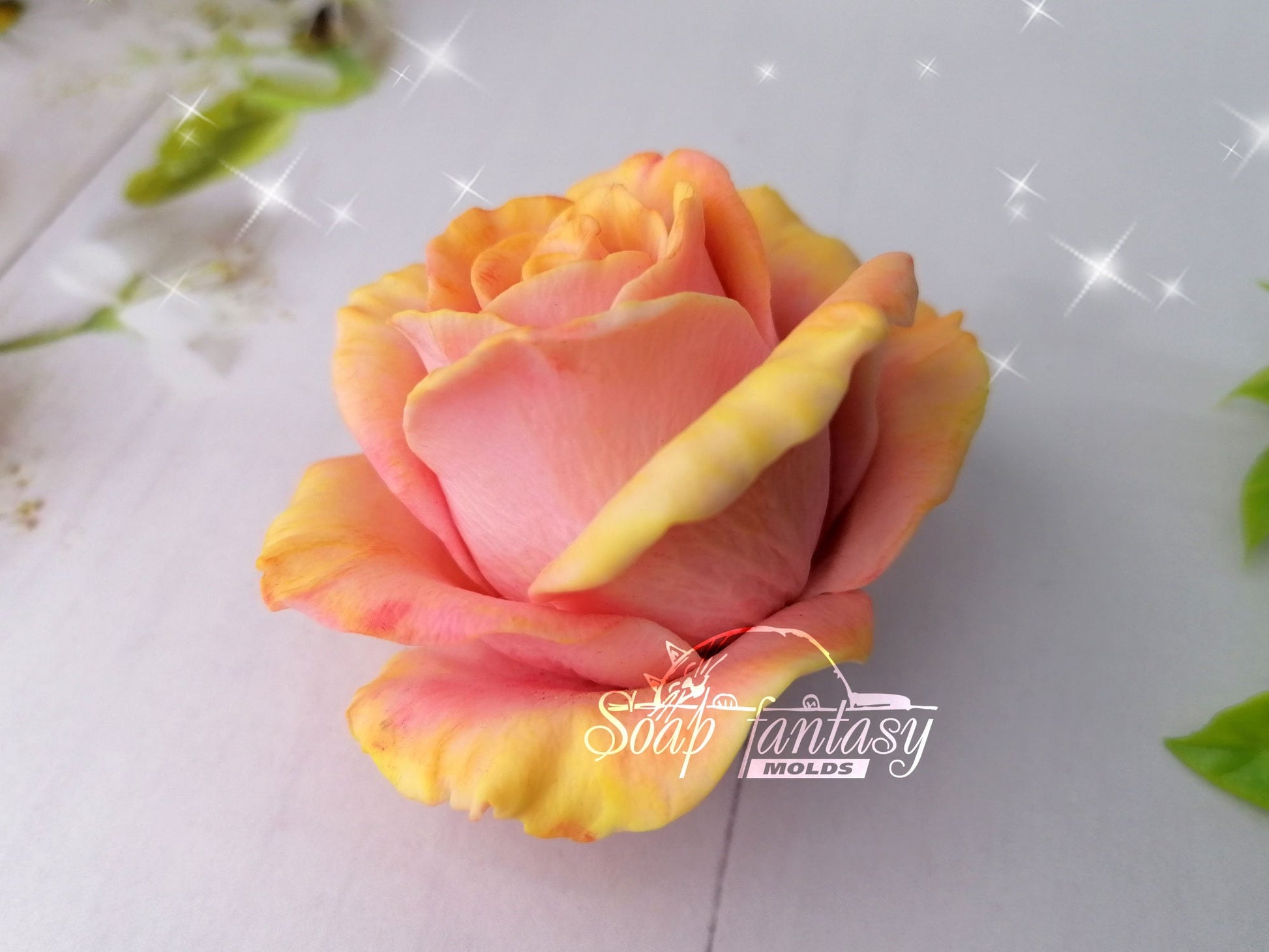 Big rose "Esperanse" silicone mold (mould) for soap making and candle making