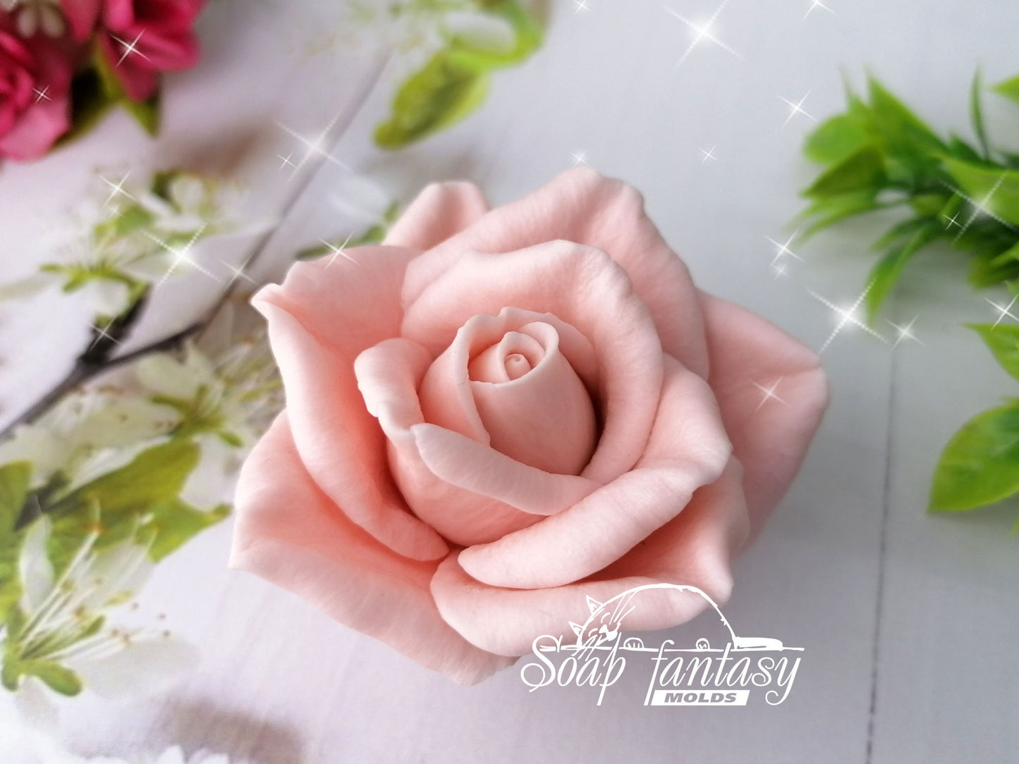 Rose "Stacy" silicone mold for soap making