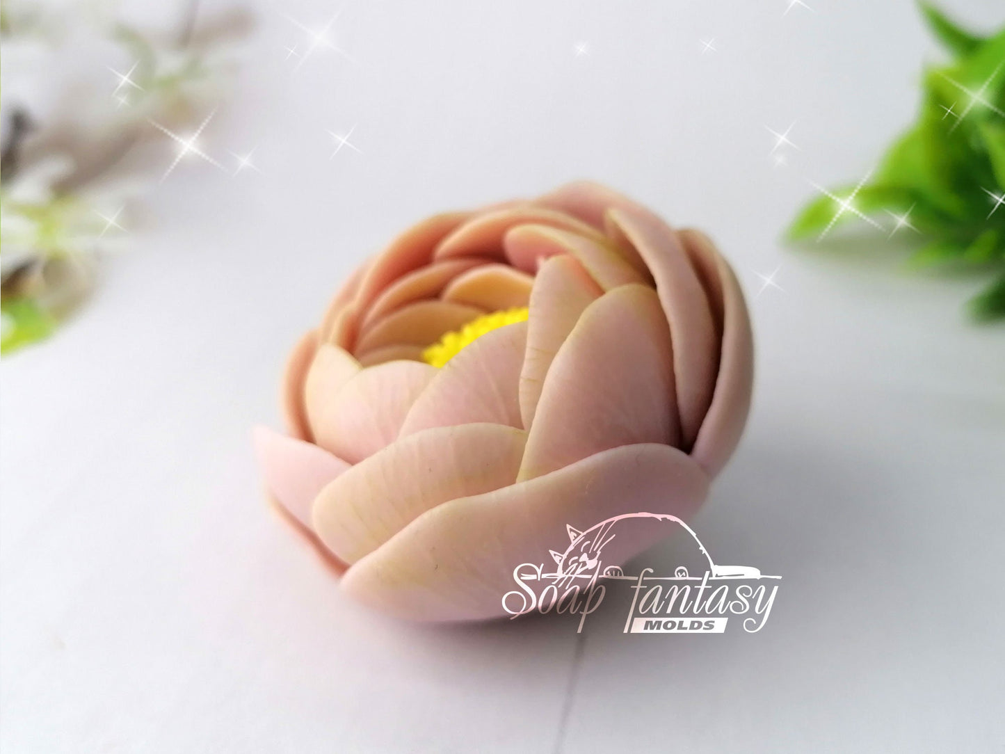 Ranunculus "Petite Elegance" flower silicone mold for soap making