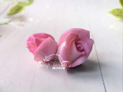 Miniature roses "Tiny sparkle" bouquet insert silicone mold for soap making