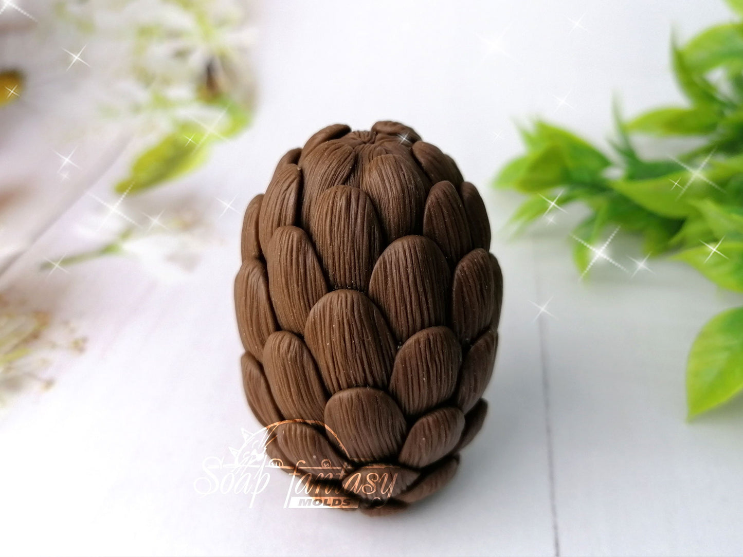 Larch cone silicone mold for soap making