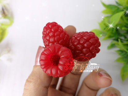 Triple raspberries bouquet inserts silicone mold for soap making