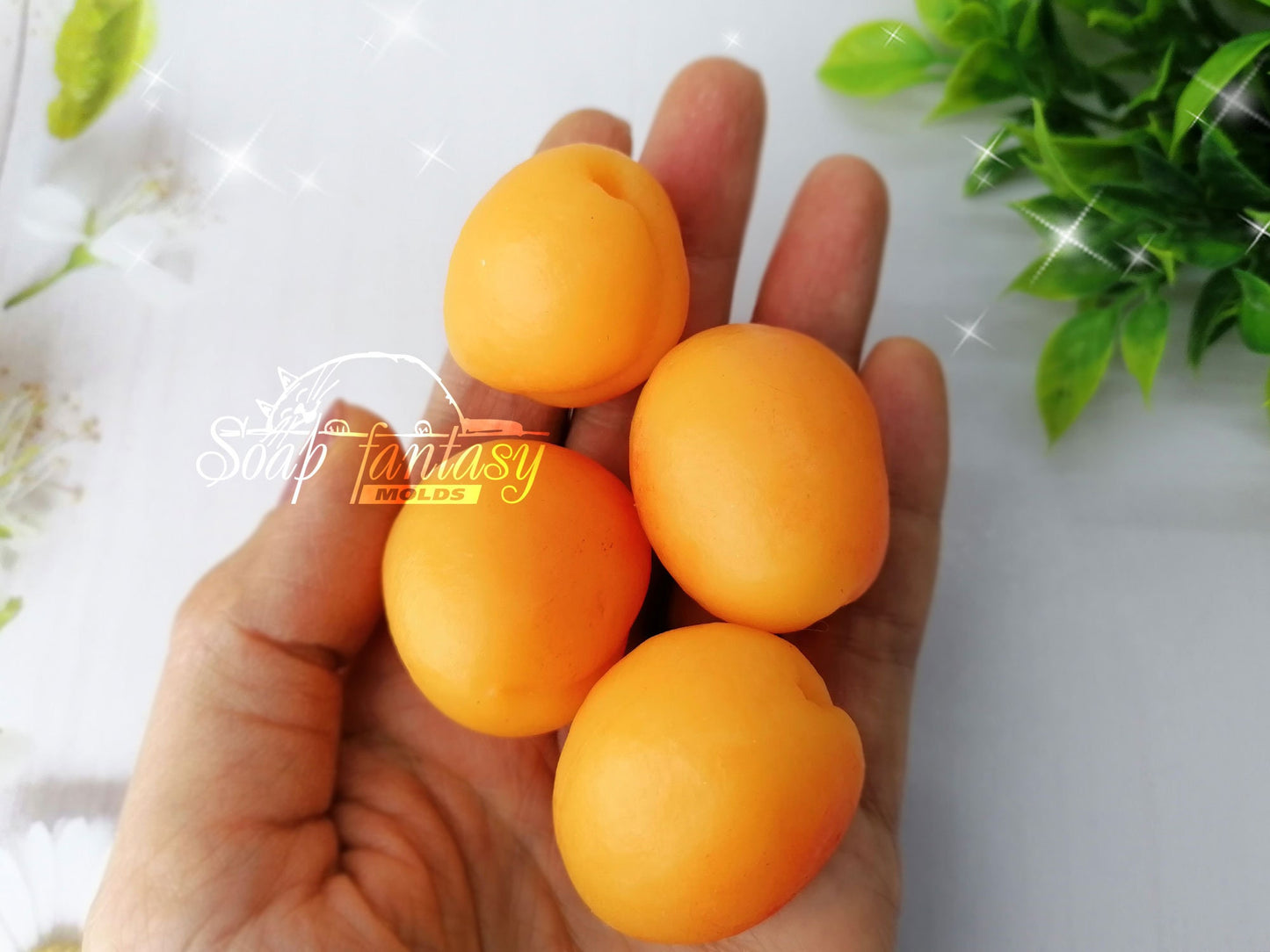 Mini apricots silicone mold for soap making
