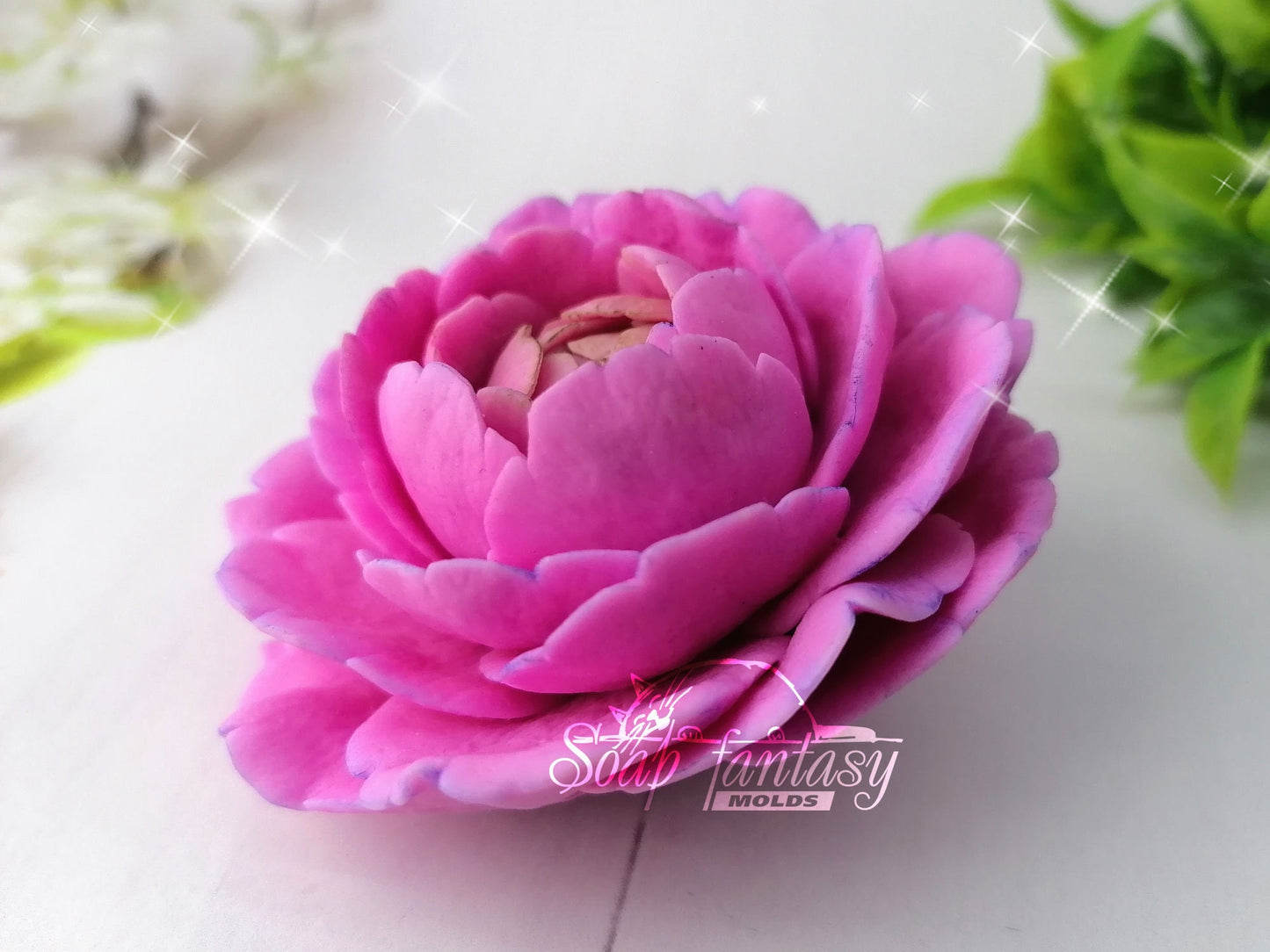 Peony "Sweet Harmony" silicone mold for soap making