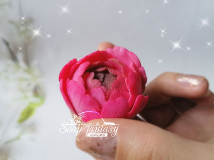 Peony "Sweet Harmony" buds flower silicone mold for soap making