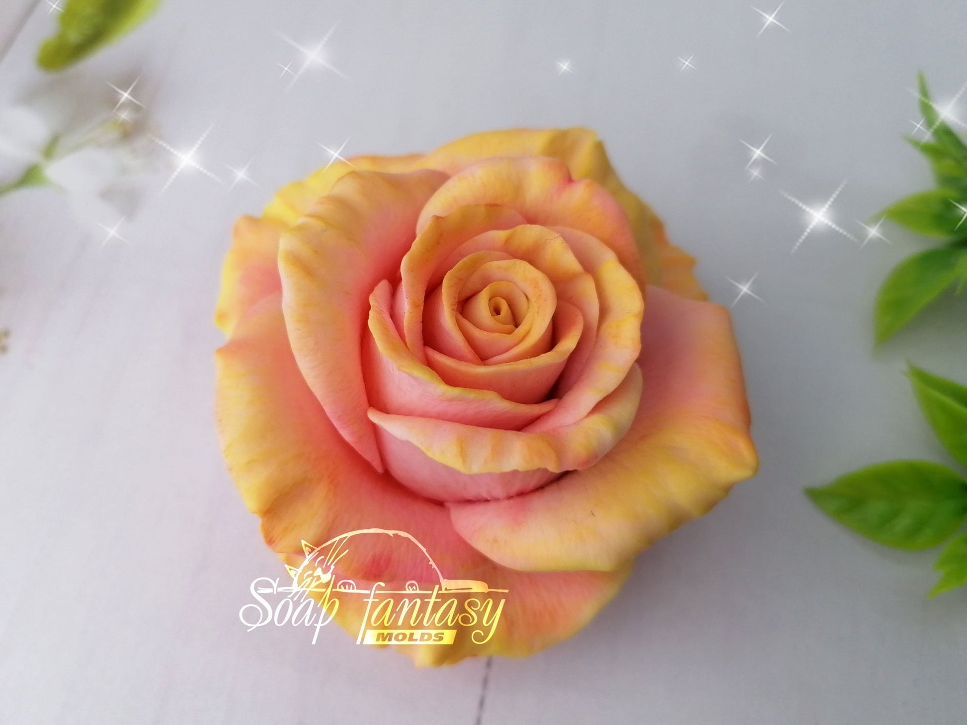 Big rose "Esperanse" silicone mold (mould) for soap making and candle making